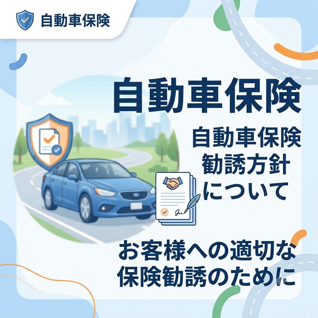 自動車保険勧誘方針について
